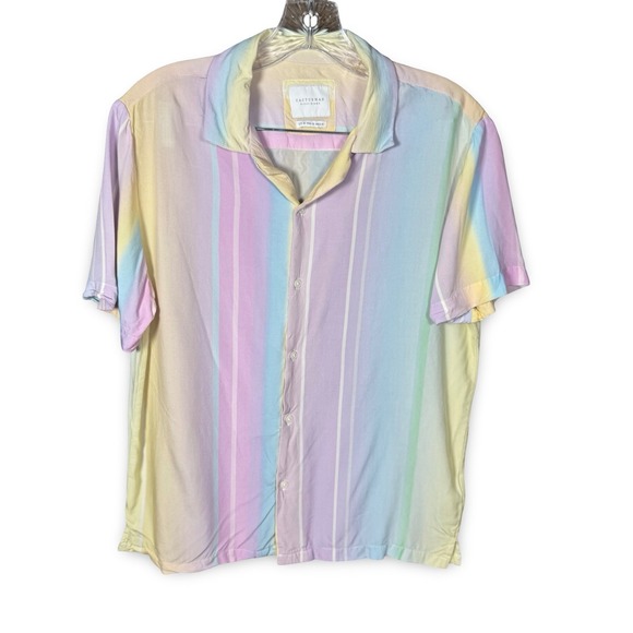 Cactus Man Ricky Singh Other - Cactus Man Mens Medium Button Down Pastel Short Sleeve Soft Colorful Ricky Singh
